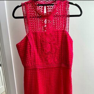 Whistles Fuchsia Pink Crochet Dress - Size 8 US